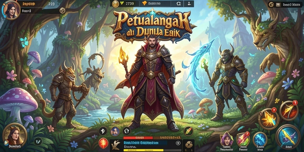Screenshot utama 2739 menampilkan pertarungan seru di dunia RPG.