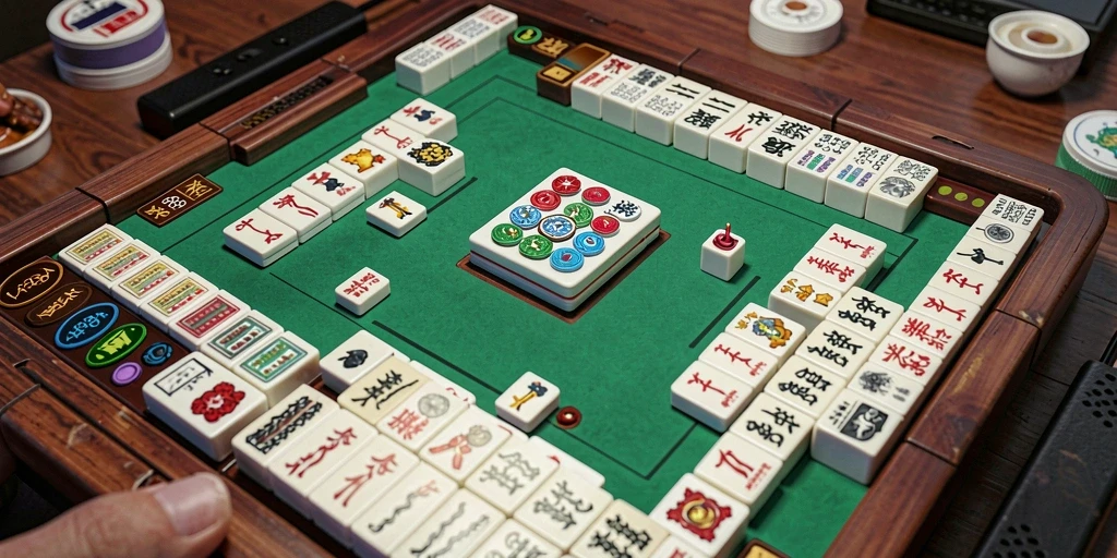 Tampilan gameplay Mahjong yang menarik dalam AJR88.