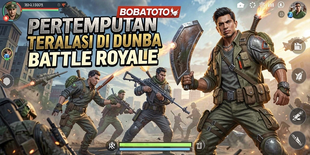 Tangkapan layar utama BOBATOTO menampilkan aksi mendebarkan battle royale.