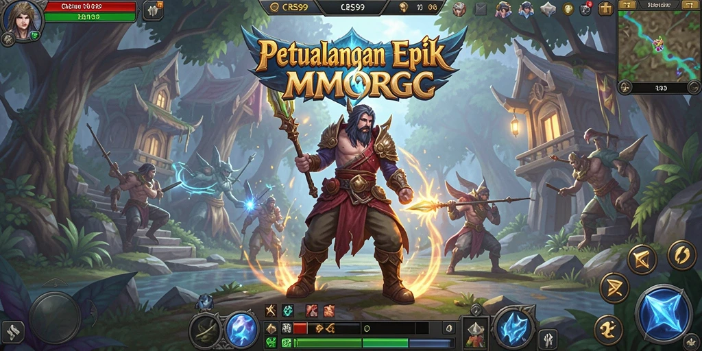 Tampilan gameplay mendebarkan di dunia fantastis CRS99.