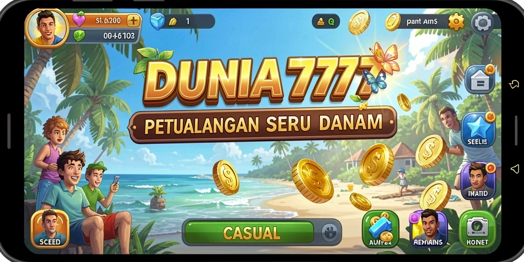 Screenshot gameplay DUNIA777 yang penuh warna dan menyenangkan.