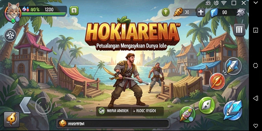Tampilan gameplay HOKIARENA yang seru dan menarik.