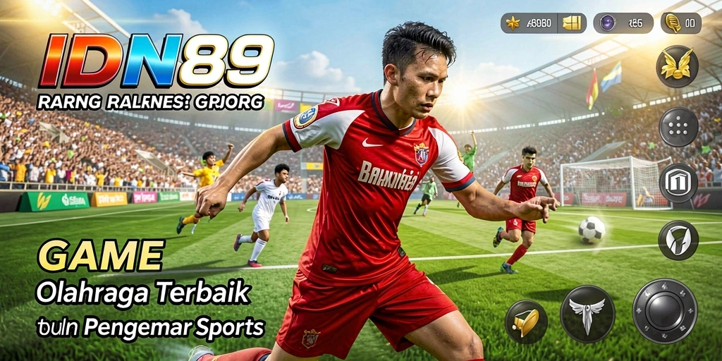 Tampilan utama gameplay IDN89 yang menonjolkan aksi olahraga yang dinamis.