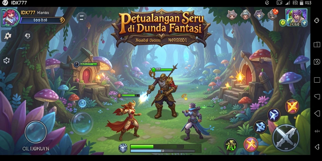 Tangkapan layar utama IDX777 menampilkan aksi petualangan yang seru dan menawan.