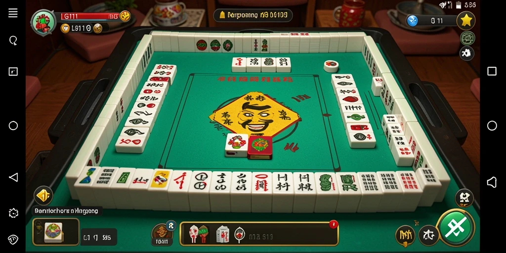 Tampilan menarik dari gameplay LG111 yang penuh tantangan Mahjong.