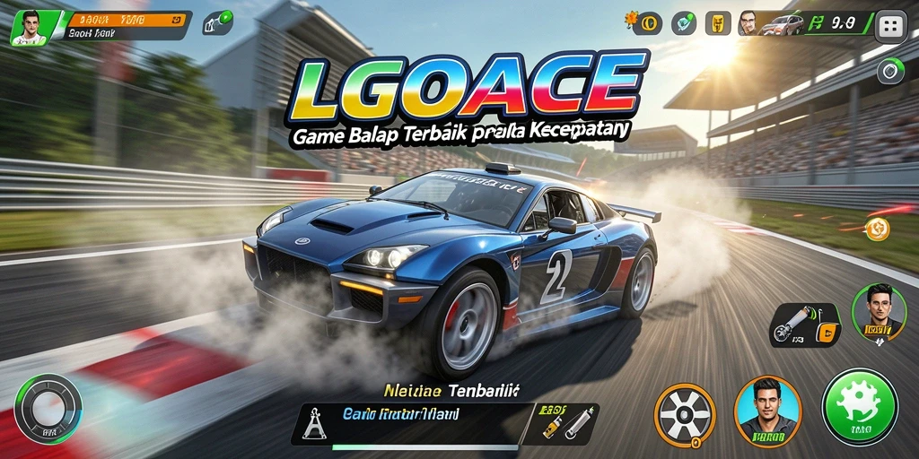 Tampilan gameplay balap yang seru di LGOACE.