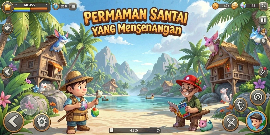 Gameplay ME355 yang seru dalam tampilan warna-warni.