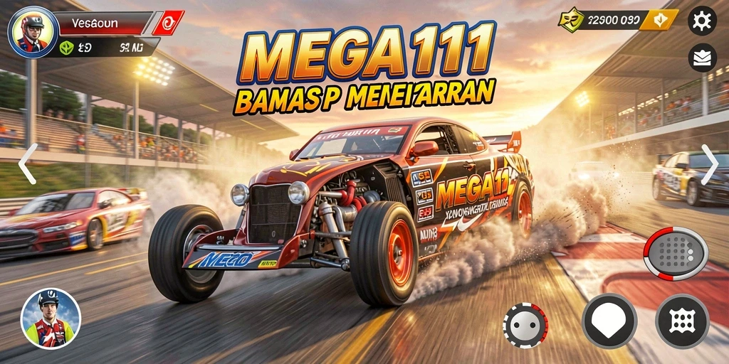 Tampilan gameplay Racing yang menegangkan dari MEGA111.