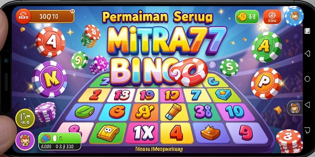 Tampilan gameplay seru di MITRA77 dengan momen seru bingo.