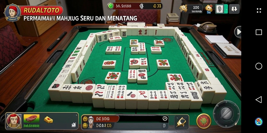 Screenshot RUDALTOTO menampilkan gameplay Mahjong yang seru dan menarik.