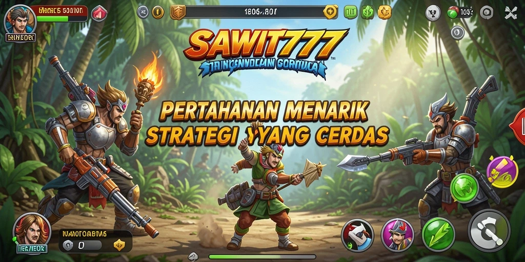 Screenshot utama SAWIT777 menampilkan strategi pertahanan yang seru.