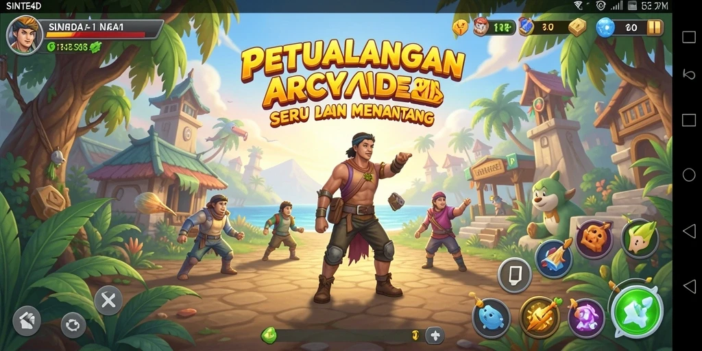 Tampilan gameplay SINTE4D yang seru dan menantang.