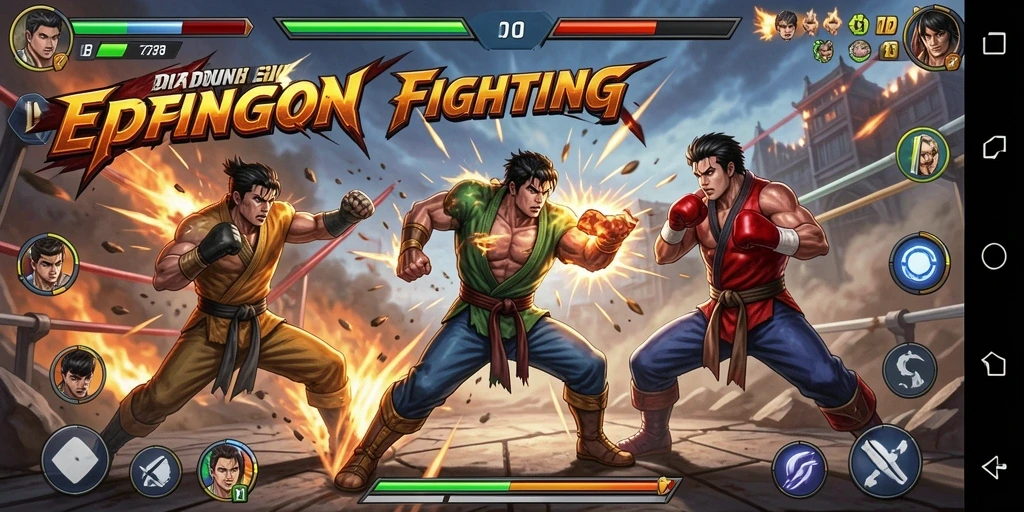 Tampilan gameplay ST789 dengan aksi pertarungan yang mendebarkan.