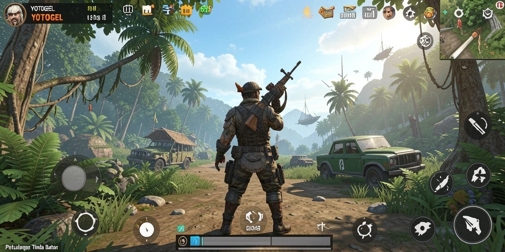 Tampilan gameplay YOTOGEL yang menakjubkan di dunia terbuka.